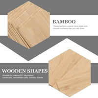 Незавършени дървени правоъгълни изрязвания Направи си правоъгълни изрези бамбукови занаяти за подаръчни етикети