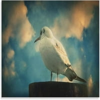 Чайка стена изкуство бяла птица снимки Свети дух птица стена изкуство морска птица стена изкуство платно печат картина стена изкуство плакат за спалня хол декор 08x unframe стил