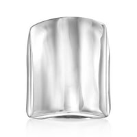 Рос-Симони италиански стерлингов сребърен правоъгълен пръстен за жени, възрастни