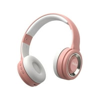 Bluetooth слушалки Bluetooth eSports слушалки с ниска латентност, удобна за носене, часове на време за употреба, сгъваеми леки слушалки с микрофон розово