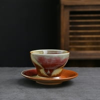 Чаша за еспресо на Garhelper с основа, 140ml 4.7oz винтидж стил керамични чаши за кафе