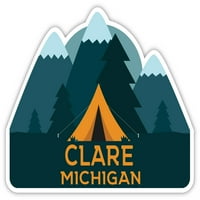 Clare Michigan Souvenir Vinyl Decal Sticker Camping Design Design