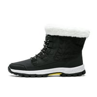 Daeful дамски среден телешки багажник Walking Comfort Platform Snow Boots Non Sliking Thiking Boot Black 5.5