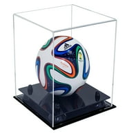Акрилен мини - Миниатюрен дисплей на футболна топка с черни щрангове огледало и монтиране на стена