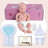 Преродени бебешки кукли Силиконова пълнолетие Твърди платинен силикон бебешка кукла Спящ премие момче реалистично-новородени бебешки кукли за деца