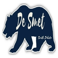 De Smet South Dakota Souvenir Vinyl Decal Sticker Bear Design