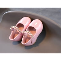 Колиша Деца принцеси Обувки Комфорт Мери Джейн Магическа лента апартаменти Разходки Дишащи плоски обувки Перлени мокасини Розово 3C