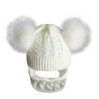 Hunpta Hats for Kids Kid Baby Knitting Wool Hemming поддържа топло зимно Hiarball шапка шапка +шал
