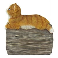 Дизайн Toscano Kitty Cat Gutter Guardian Downspout статуя