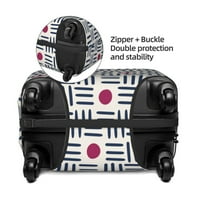 ПРАВО И СВОШНО Устойчивост на багаж Протектор на куфар, графити абстрактни линии шаблон за миене на куфар, среден размер