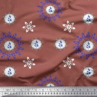 Soimoi Polyester Crepe Fabries Berries & Damask Декоративна тъкан за печат край двора
