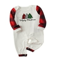 Avamo Коледа Семейство Съвпадаща пижама комплект кариран пижама PJ комплекти бял татко m