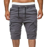 Fartey Cargo Shorts за мъже ежедневни торбички спортни спортове на открито късо с множество джобове с теглене еластична талия панталони