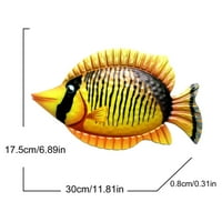 xinqinghao тропическа рибна стена висяща изкуство скулптура градина стая тераса декорация на стена жълто