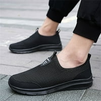 Теглени мъжки обувки за бягане без приплъзване на модни маратонки Дишащи мрежести меки подместни небрежни обувки за ходене