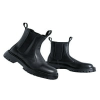 Harsuny Men Еластични ботуши издърпайте на Chelsea Boot Platform Work Shoes Walking Comfort Comfort Waterproof White 7.5