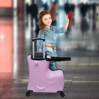 Розов детски куфар Деца Каране на куфар за спин багаж Детски багажник за 1- години