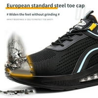 Tanleewa въздушна възглавница Мъжки стоманени пръсти за безопасност на обувките с леки маратонки с размер на обувки 8. мъже 9. Жени