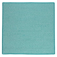 Колониални мелници 9 '9' синьо и бяло твърдо ръчно сплетена квадратна зона за хвърляне на килим