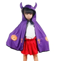 Деца момичета момчета Коледа Хелоуин костюм качулка Кейп вампир Дявол вещица Косплей с качулка ПАРТ