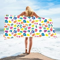 Плажни кърпи под $ RKSTN Microfiber Beach кърпа Супер лека цветна цветна кърпа за баня пясъчно одеяло за плаж с многоцелева кърпа за пътуващ плувен басейн - летен клирънс
