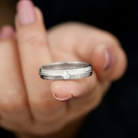 Класически пръстен за пасианс с мойсанит за мъже, сребро на стерлинги, САЩ 13.00