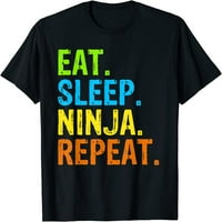Яжте сън нинджа карате повтаряща се риза лято късо ръкав модна тениска